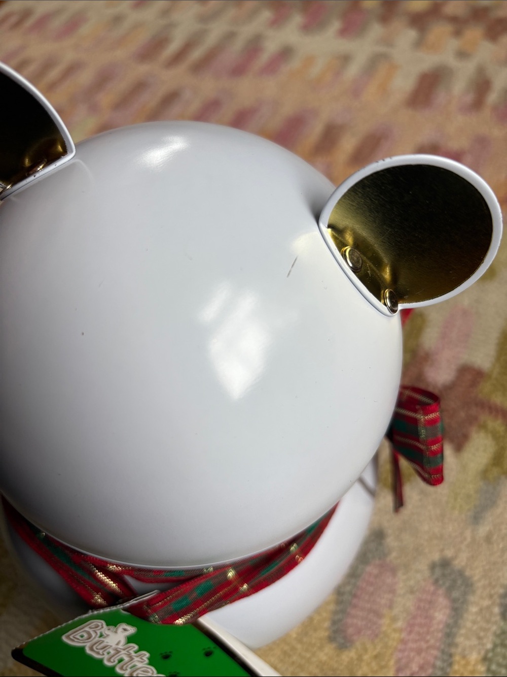 Lush Butterbear 10” Decorative Metal Storage Tin Rare Christmas Collector’s find - Picture 8 of 16
